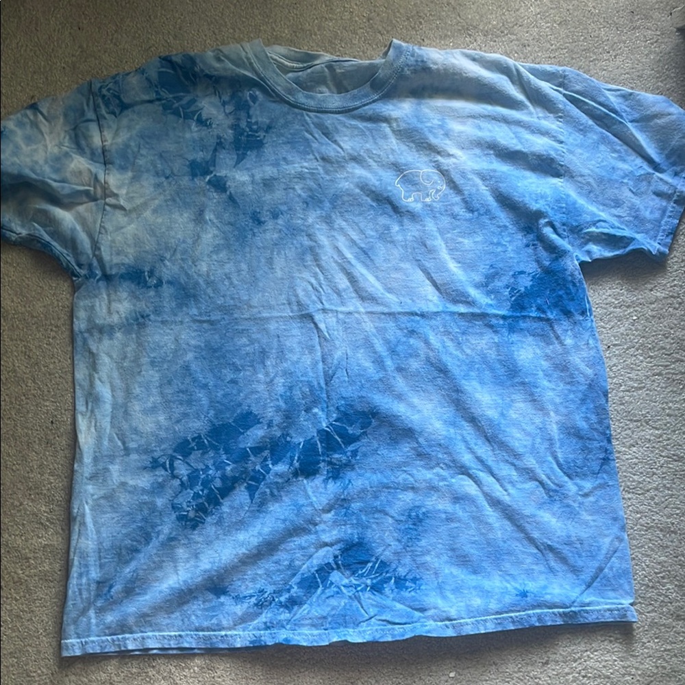 Ivory Ella Blue Tie-Dye Short Sleeve Tee